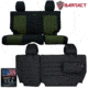 Bartact Jeep Seat Covers Rear Bench 2011-2012 Wrangler JK 2 Door Tactical Series, Black/Olive Drab, JKSC1112R2BO