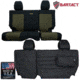 Bartact Jeep Seat Covers Rear Bench 2007-2010 Wrangler JK 2 Door Tactical Series, Black/Olive Drab, JKSC0710R2BO