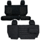 Bartact Jeep Seat Covers Rear Split Bench 13-18 Wrangler JKU, 4 Door, Tactical Series, Black/Black, JKSC2013R4BB