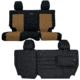 Bartact Jeep Seat Covers Rear Split Bench 13-18 Wrangler JKU, 4 Door, Tactical Series, Black/Coyote, JKSC2013R4BC