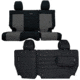 Bartact Jeep Seat Covers Rear Split Bench 13-18 Wrangler JKU, 4 Door, Tactical Series, Black/Graphite, JKSC2013R4BG