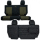 Bartact Jeep Seat Covers Rear Split Bench 13-18 Wrangler JKU, 4 Door, Tactical Series, Black/Olive Drab, JKSC2013R4BO