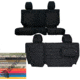 Bartact Jeep Seat Covers Rear Split Bench 13-18 Wrangler JKU, 4 Door, Tactical Series, Black/Multicam, JKSC2013R4BM
