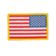 Bartact PVC Rubber Flag Patch w/ Velcro/Hook Backing, Thin Red Line USA Flag - Stars on Right, Red/Black/Grey, 2 x 3, FLAGLV23OD