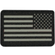 Bartact PVC Rubber Flag Patch w/ Velcro/Hook Backing, USA Flag - Stars on Left, Black/Grey, 2 x 3, FLAGLP23UL