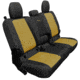 Bartact Rear 4 Door Seat Covers f/ 2019 plus Jeep Gladiator, w/Fold Arm Rest, Black/Coyote, JTSC2019RFBC