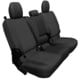Bartact Rear 4 Door Seat Covers f/ 2019 plus Jeep Gladiator, w/Fold Arm Rest, Black, JTSC2019RFBB