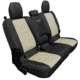 Bartact Rear 4 Door Seat Covers f/ 2019 plus Jeep Gladiator, w/Fold Arm Rest, Black/Khaki, JTSC2019RFBK