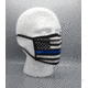 Bartact Reversible 2 Ply Polyester Reusable Washable Face Mask Cover w/ Filter Slot, Large, Thin Blue Line American Flag, FMUSATBL
