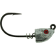 Bass Assassin 2/0 Spring Lock Jigheads, 1/4 oz, Hook 2/0, 3 per Pack, Lead/Red Eye, 1/4 oz, SLJA73001