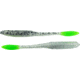 Bass Assassin BANG Lures Litl Tapper, 4.5in, 12 per Pack, Salt &amp; Pepper Silver Phantom/Chartreuse Tail, 4.5, TO83238