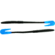 Bass Assassin BANG Lures Rail Worm, 7in, 10 per Pack, Black/Blue Tail, 7, RW58200