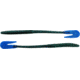 Bass Assassin BANG Lures Rail Worm, 7in, 10 per Pack, Junebug/Blue Glitter Tail, 7, RW58226