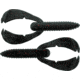 Bass Assassin BANG Lures Woopah Craw, 4in, 7 per Pack, Black/Red Glitter, 4, WOO18419