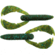 Bass Assassin BANG Lures Woopah Craw, 4in, 7 per Pack, Green Pumpkin/Blue Glitter, 4, WOO18432