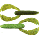 Bass Assassin BANG Lures Woopah Craw, 4in, 7 per Pack, Green Pumpkin/Chart. Silver Glitter, 4, WOO18557