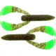 Bass Assassin BANG Lures Woopah Craw, 4in, 7 per Pack, Watermelon Red Glitter/Chartreuse Tail, 4, WOO18267