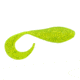 Bass Assassin Curly Shad Swimbaits, 10, 2in, Chartreuse Silver Glitter, CSA35452