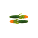 Bass Assassin Lit'l Skunk Ape Soft Bait, 10, 3 1/2in, Gourd Green-Orange, SKA5242