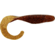 Bass Assassin Lures Curly Shad, 4in, 10 per Pack, Rootbeer/Red Glitter, 4, CSA26401