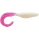 Bass Assassin Lures Curly Shad, 4in, 10 per Pack, White/Pink Tail, 4, CSA26253