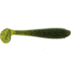 Bass Assassin Lures Litl Boss Swimbait, 3.5in, 6 per Pack, Green Pumpkin Magic, 3.5, BSA16402