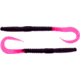 Bass Assassin Lures Worm, 7.5in, 15 per Pack, Black/Fire Tail, 7.5, BA8201