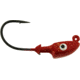 Bass Assassin Pro Elite Jigheads, 1/2 oz, Hook 4/0, 3 per Pack, Red/Copper Flake, 1/2 oz, PEJ12013