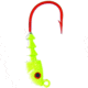 Bass Assassin Red Hook Jighead, 1/4 oz, 4/0 Wide Gap Hook Chartreuse Flash, 4/Pack, RJA63005