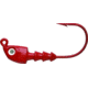 Bass Assassin Red Hook Jighead, 1/4 oz, 4/0 Wide Gap Hook Red, 4/Pack, RJA63002