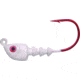 Bass Assassin Red Hook Jighead, 1/4 oz, 4/0 Wide Gap Hook White, 4/Pack, RJA63003