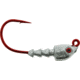 Bass Assassin Red Hook Jigheads, 1/8 oz, Hook 4/0, 4/Pack, Lead/Red Eye, 1/8 oz, RJA62101