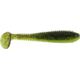 Bass Assassin Walleye Assassin Litl Boss, 3.5in, 6 per Pack, Green Pumpkin/Chart. Silver Gl, 3.5, WBS31557