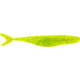Bass Assassin Walleye Assassin Split Tail Shad, 4in, 10 per Pack, Chartreuse/Silver Glitter, 4, WST43452