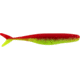Bass Assassin Walleye Assassin Split Tail Shad, 4in, 10 per Pack, Chartreuse Woodpecker, 4, WST43391