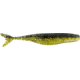 Bass Assassin Walleye Assassin Split Tail Shad, 4in, 10 per Pack, Gold Pepper Shiner, 4, WST43335