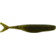 Bass Assassin Walleye Assassin Split Tail Shad, 4in, 10 per Pack, Green Pumpkin, 4, WST43458