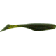 Bass Assassin Walleye Assassin Turbo Shad, 4in, 10 per Pack, Avocado/Red Glitter, 4, WA32434