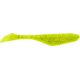 Bass Assassin Walleye Assassin Turbo Shad, 4in, 10 per Pack, Chartreuse/Silver Glitter, 4, WA32452