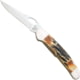 Bear and Son Knives Cowhand Locking Folding Knife w/ Pocket Clip, 2.88in, High Carbon Stainless Steel, Genuine India Stag Bone Handle, 5149L