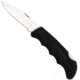 Bear and Son Knives Cushioned Grip Lockback Folding Knife, 3in, High Carbon Stainless Steel, Black Kraton Handle, 445