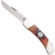 Bear and Son Knives Medium Lockback Folding Knife, 2.75in, 1095 Carbon Steel, Red Stag BoneHandle, CRSB05