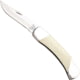 Bear and Son Knives Midsize Lockback Folding Knives, 2.75in, High Carbon Stainless Steel, Clip Point, White Smooth Bone Handle, WSB05