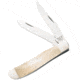 Bear and Son Knives Mini Trapper Folding Knife, 3.25in, High Carbon Stainless Steel, White Smooth Bone Handle, WSB07