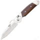 Bear and Son Knives Slide Lock Folding Knife, 3.38in, D2 Tool Steel, Cocobola Wood Handle w/ Pocket Clip, CB10N