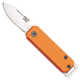 Bear and Son Knives Slip Joint Folding Knife, 1.5in, High Carbon Stainless Steel, Drop Point, Aluminum Handle, Orange, 109OR
