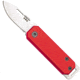Bear and Son Knives Slip Joint Folding Knife, 1.5in, High Carbon Stainless Steel, Drop Point, Aluminum Handle, Red, 109RD