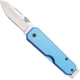 Bear and Son Knives Slip Joint Folding Knife w/ Clip, 2.38in, High Carbon Stainless Steel, Drop Point, Aluminum Handle, Blue, 110BL