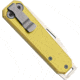 Bear and Son Knives Slip Joint Folding Knife w/ Clip, 2.38in, High Carbon Stainless Steel, Drop Point, Aluminum Handle, Yellow, 110YW