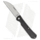 Bear and Son Knives Wharncliffe Folding Knife, 3.25in, D2, Wharncliffe Blade, Carbon Fiber Black Handle, Steel/Black, 7.75in, BHQ-198002